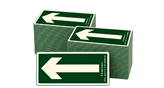 Placas de direção para rota de fuga